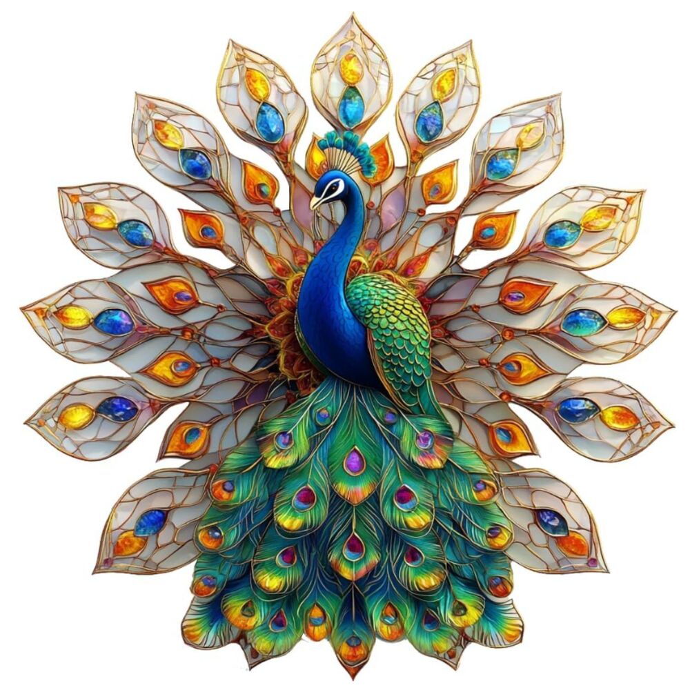 Colorful Acrylic Suncatcher - Peacock
